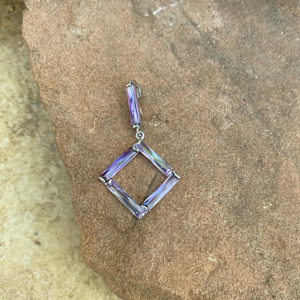 Purple and silver tone slide